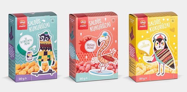 Custom printed snack and food boxes — illustration packaging
