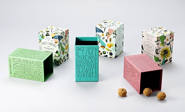 Custom printed sweet boxes and gift packaging — embossed rigid board